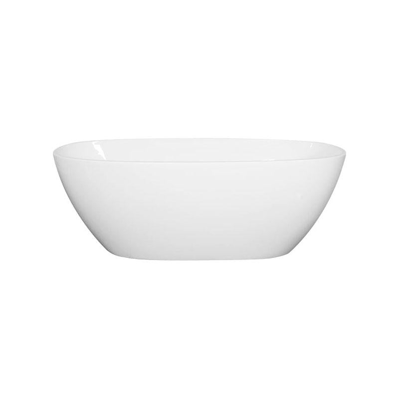 Scorpio Acrylic Oval Gloss White Freestanding Bathtub Without Overflow 1500mm Length