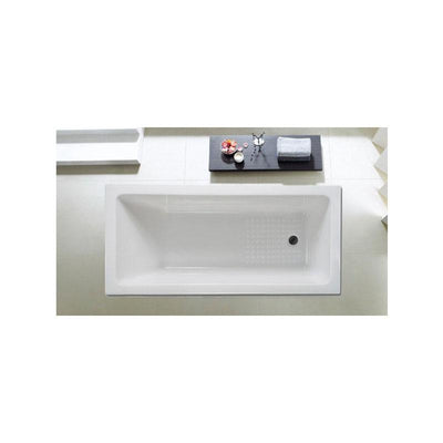 Acrylic Square Gloss White Drop In Bathtub 1470 Length