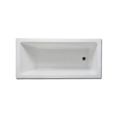 Acrylic Square Gloss White Drop In Bathtub 1690 Length