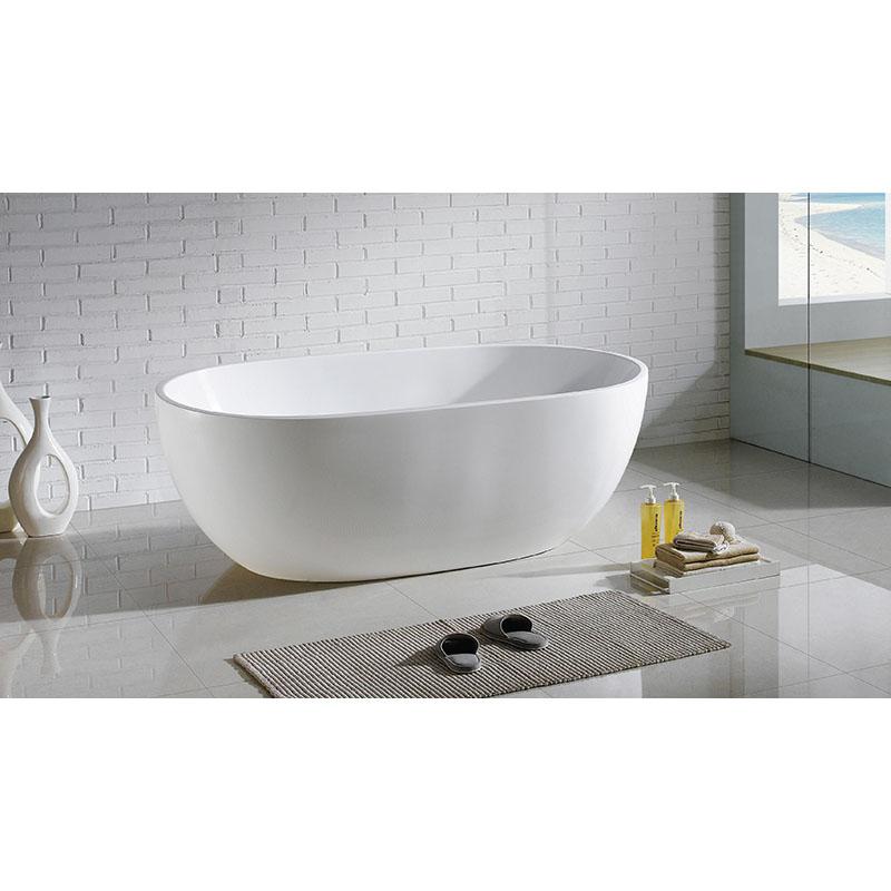 Podd Oval Bathtub Freestanding Acrylic Matt White Without Overflow 1530x770x555mm