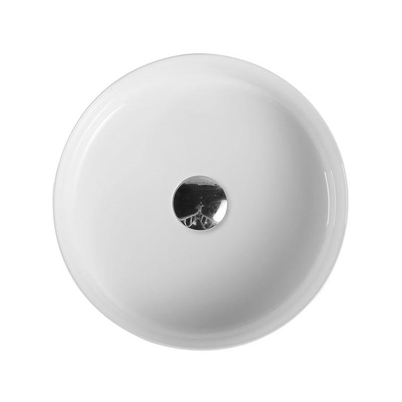 Round Above Counter Fine Ceramic Matte White Basin 346x346x114mm