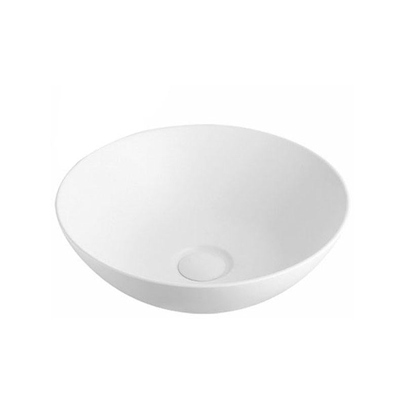 Round Above Counter Fine Ceramic Matte White Basin 405x405x130mm