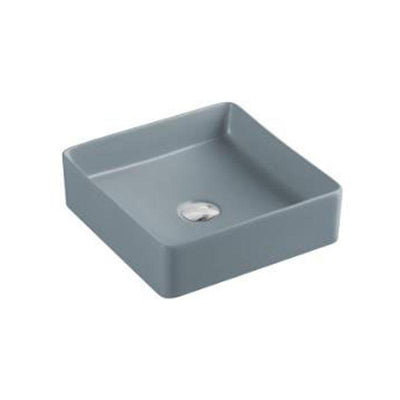 Square Above Counter Matte Grey Fine Ceramic Basin 360x360x115mm