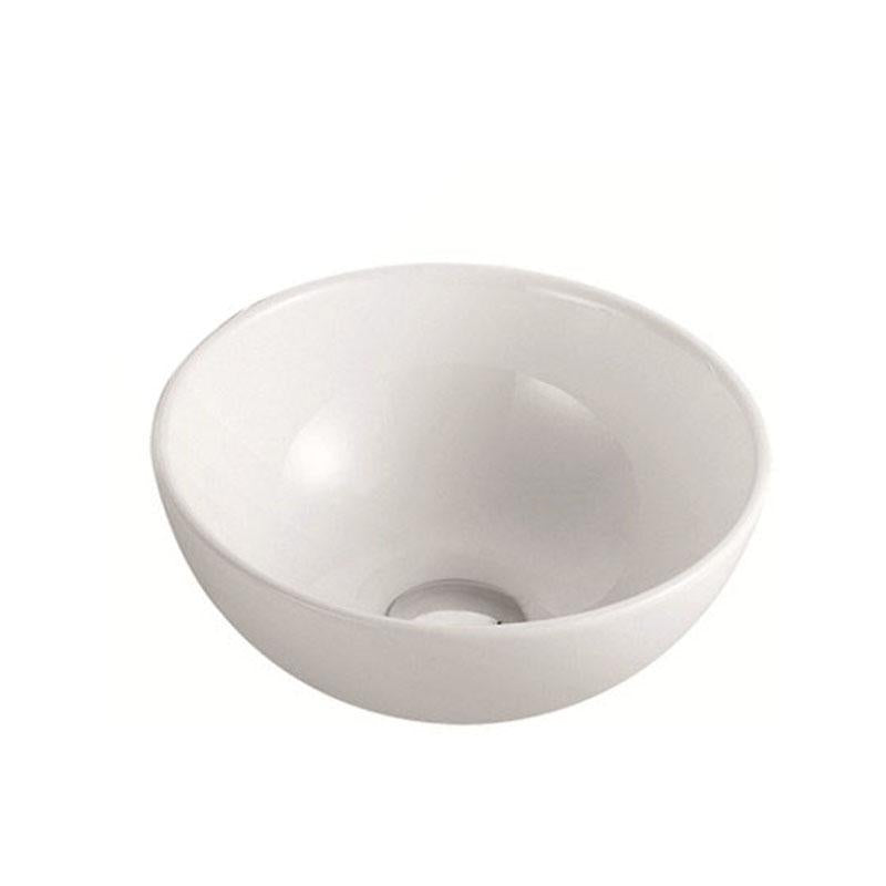 Round Above Counter Gloss White Ultra Slim Fine Ceramic Basin 280x280x120mm