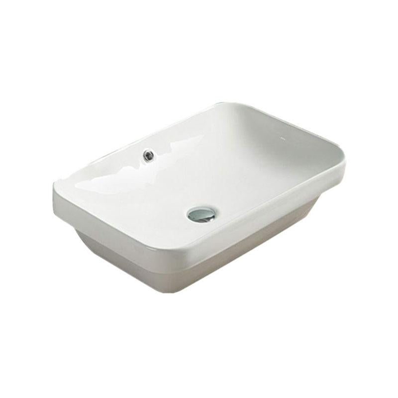 Rectangular Insert Style Gloss White Ultra Slim Fine Ceramic Basin 605x405x155mm