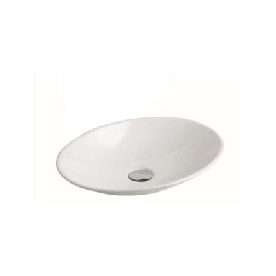Oval Above Counter Gloss White Fine Ceramic Basin 510x350x95mm