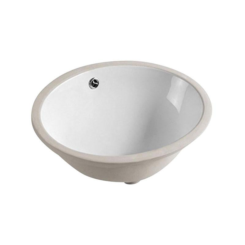 Oval Under Counter Gloss White Fine Ceramic 500x400x200mm