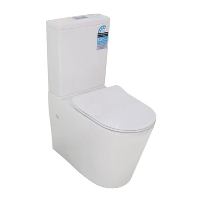 Alex Compact Rimless Back To Wall Toilet Suite