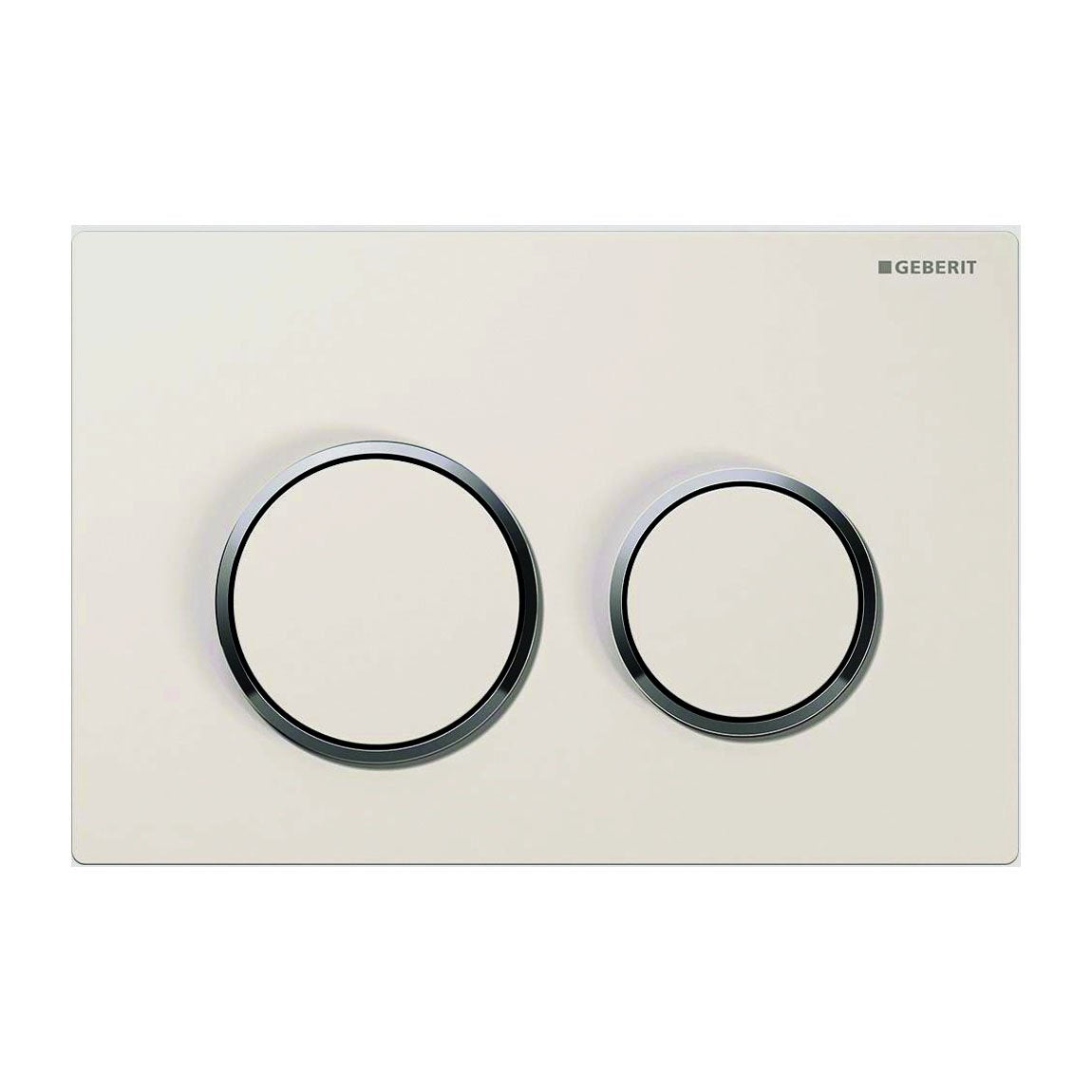 Geberit Kappa Round Dual Flush Plate & Buttons-White And Chorme