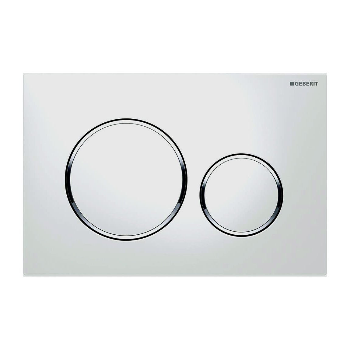 Geberit Sigma Round Dual Flush Plate & Buttons-White And Chorme ...