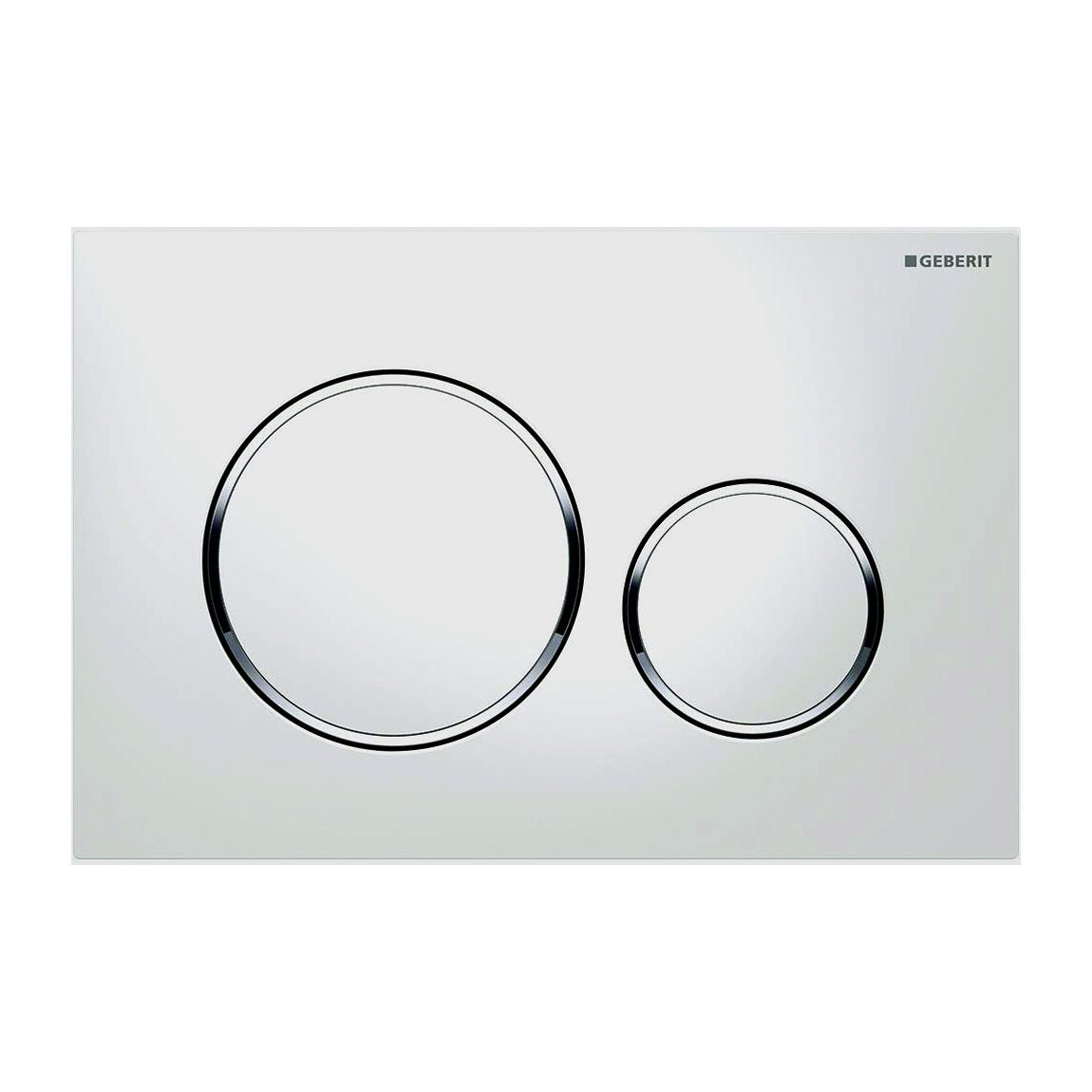 Geberit Sigma Round Dual Flush Plate & Buttons-White And Chorme