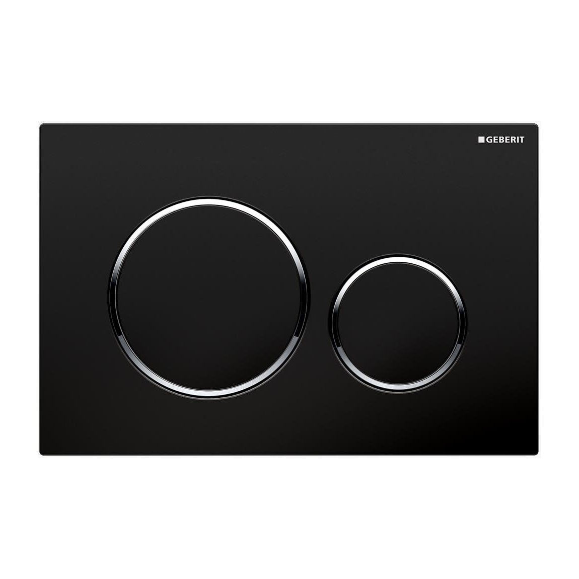 Geberit Sigma Round Dual Flush Plate & Buttons-Black And Chorme