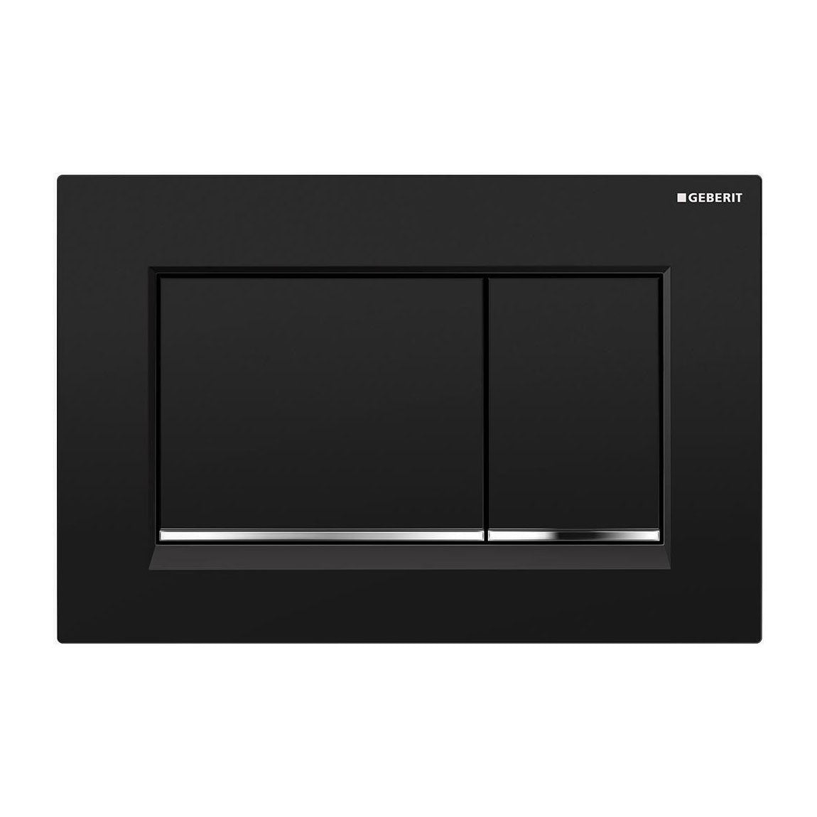 Geberit Sigma Square Dual Flush Plate & Buttons-Black And Chorme