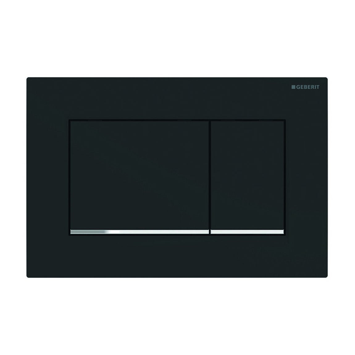 Geberit Sigma Square Dual Flush Plate & Buttons-Fingerprint Resistant Matte Black