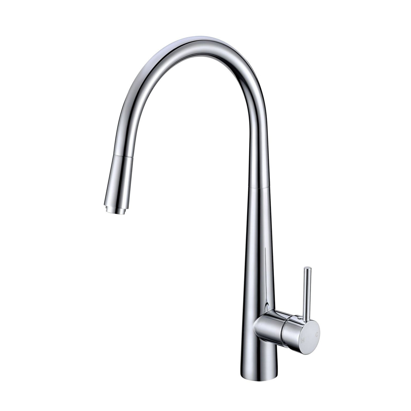 Round Chrome 360° Swivel Pull Out Kitchen Sink Mixer Tap