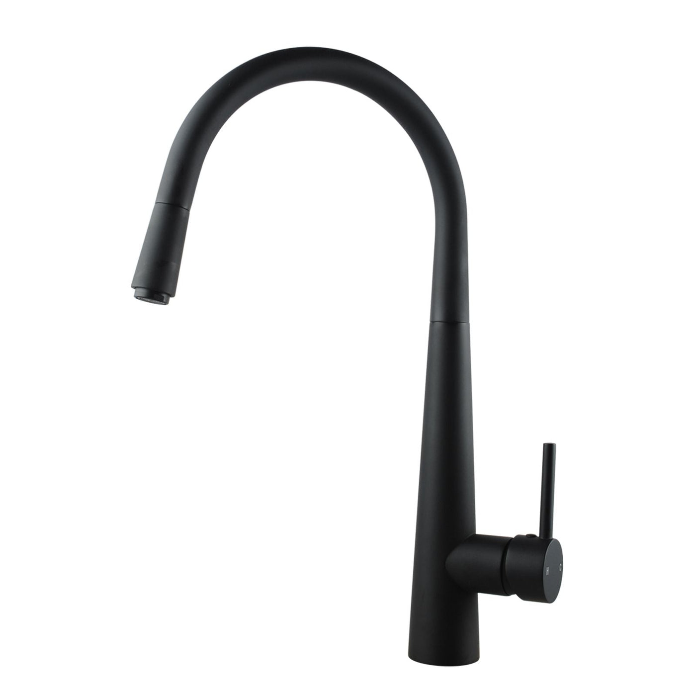 Round Black 360° Swivel Pull Out Kitchen Sink Mixer Tap