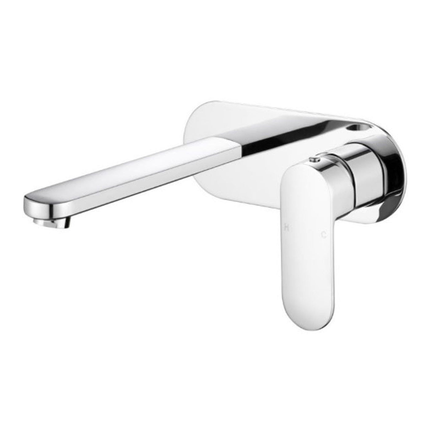 Oval Wall Basin/Bath Mixer With Spout