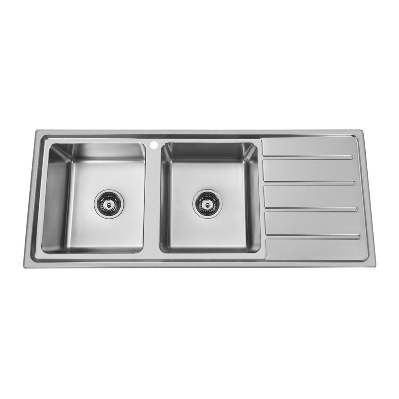 Ground Double Bowl Sink Square Corner 1Th